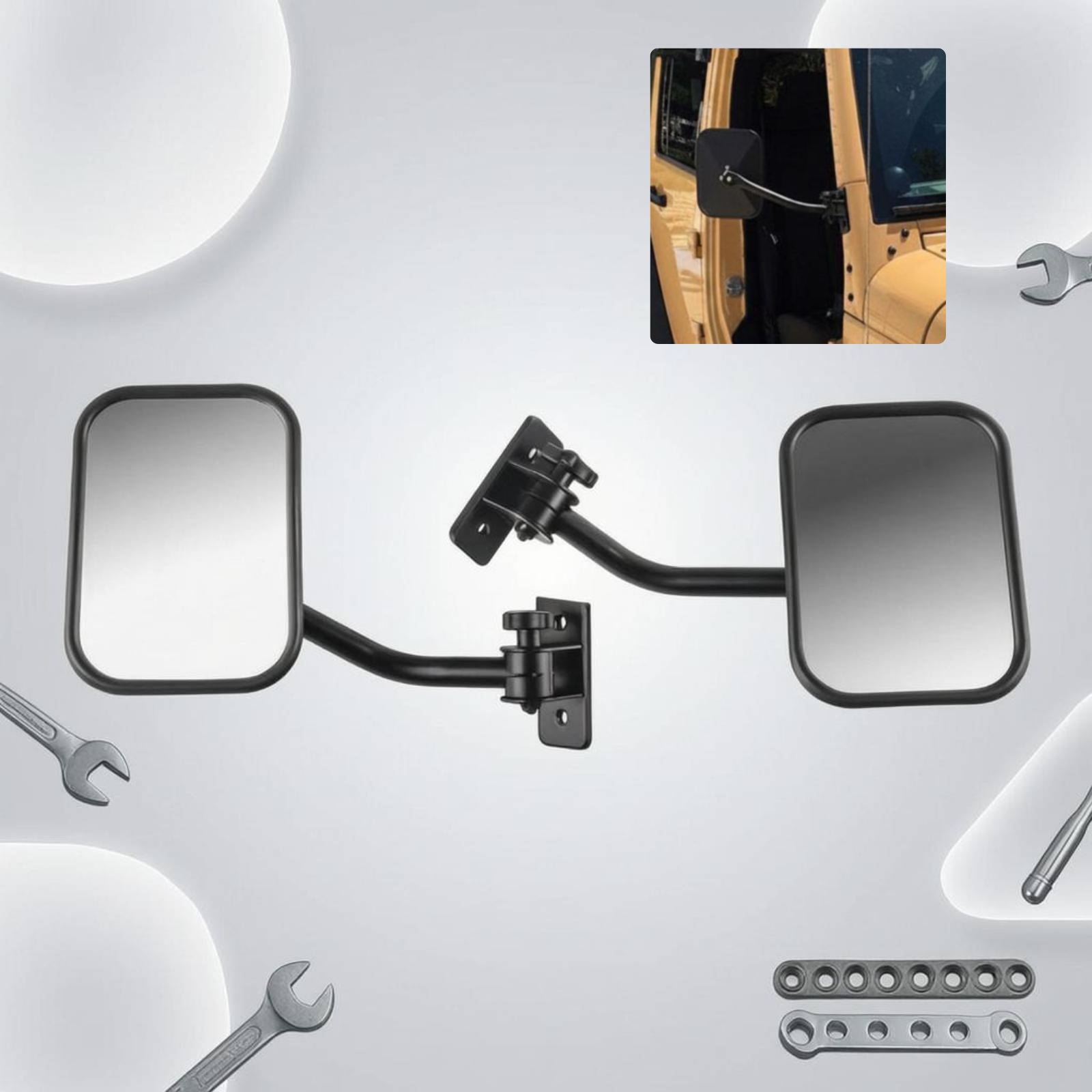 Glass Door Hinge - مرآة جانبية للسيارات الرباعية الدفع قابلة