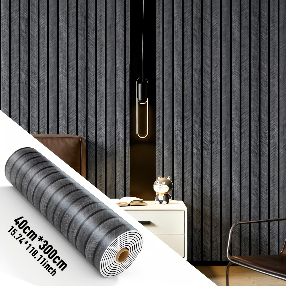 Pvc Panel Background - ألواح جدارية ذاتية اللصق بنقش خشبي،