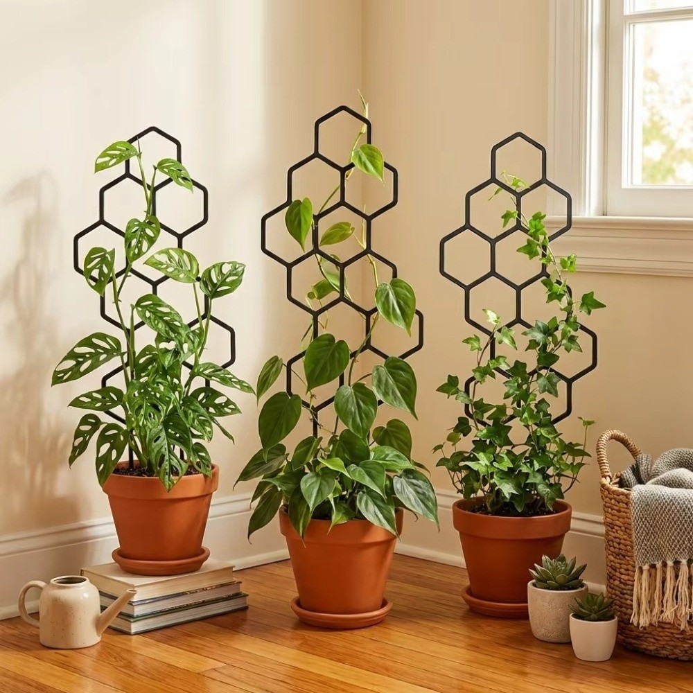 Vine Climbing Plastic - دعامة نباتات بتصميم خلية النحل، إطار