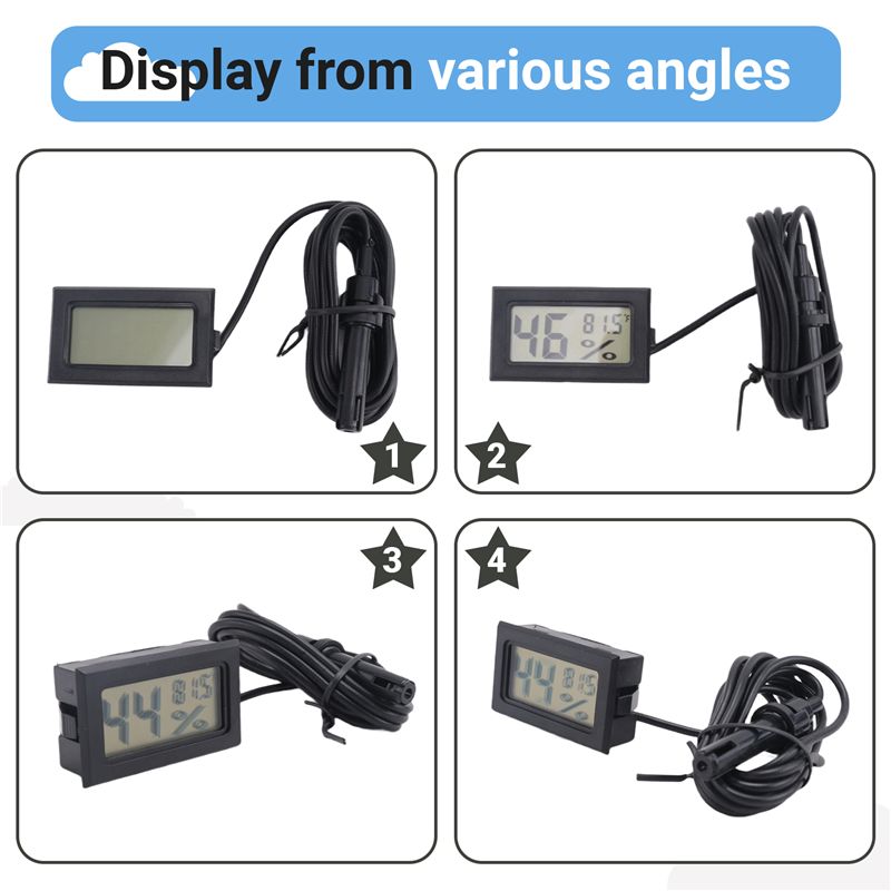 【جديد! A93G】 مقياس حرارة ورطوب - مراجعة Digital Hygrometer Probe وسعره