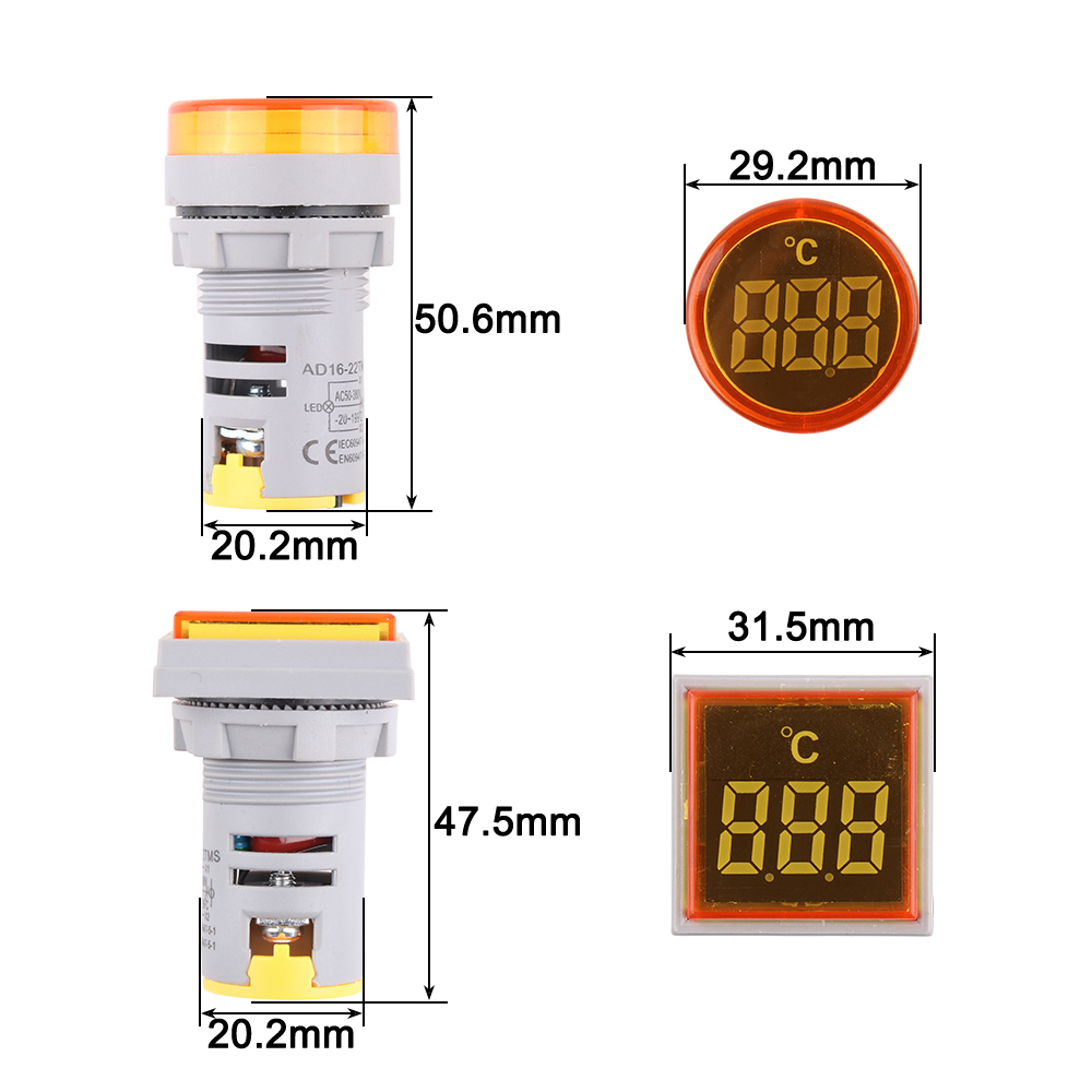 22 مللي متر صغير البلاستيك LED - مراجعة Digital Hygrometer Probe وسعره