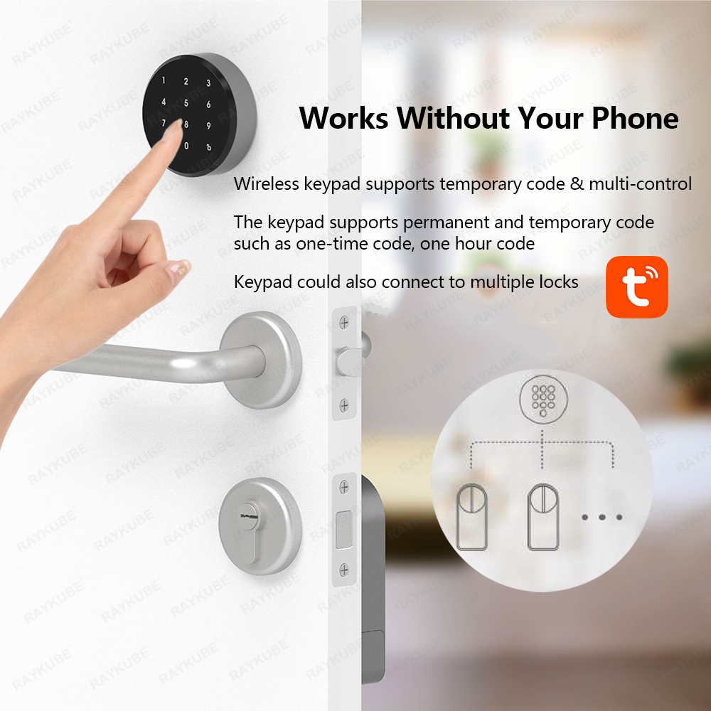 RAYKUBE A1 Pro Tuya BEL مجموعة - مراجعة Glass Door Hinge وسعره