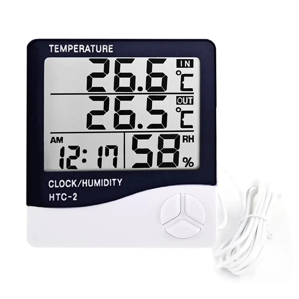 مقياس حرارة ورطوبة رقمي داخلي  - مراجعة Digital Hygrometer Probe وسعره